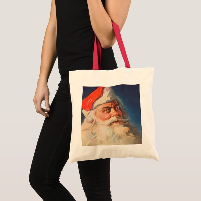 Weihnachten, Weihnachtsmann, Schöne Liste Tragetasche (Vorderseite (Produkt))