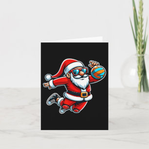 Weihnachten Weihnachtsmann spielt Volleyball Funny Karte