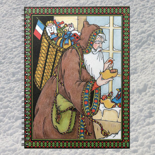 Weihnachten, Weihnachtsmann Spielzeug Schuhe Notizblock