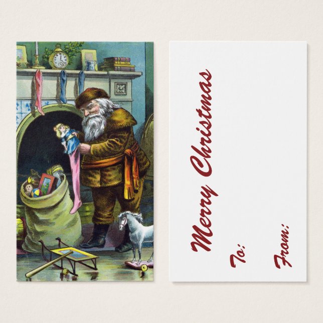 Weihnachten, Weihnachtsmann, Strümpfe mit Spielzeu (Vorne & Hinten)