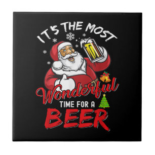 Weihnachten Weihnachtsmann trinken Bier Wonderfu Fliese