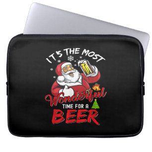 Weihnachten Weihnachtsmann trinken Bier Wonderfu Laptopschutzhülle