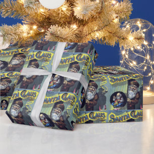 Weihnachten, Weihnachtsmann und sein Werk Geschenkpapier