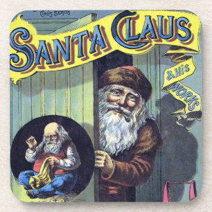 Weihnachten, Weihnachtsmann und sein Werk Getränkeuntersetzer