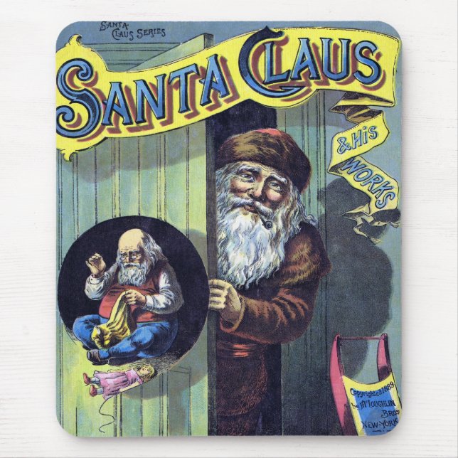 Weihnachten, Weihnachtsmann und sein Werk Mousepad (Vorne)