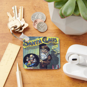 Weihnachten, Weihnachtsmann und sein Werk Schlüsselanhänger