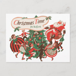 Weihnachten Weihnachtsmann und Tanzkinder