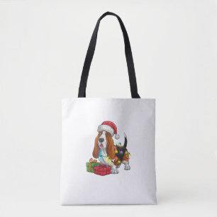 Weihnachten Weihnachtsmannmütze Basset Hund Weihna