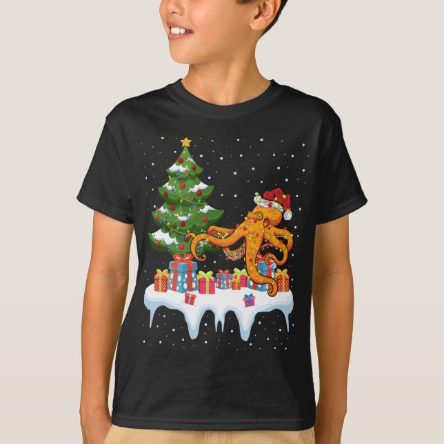 Weihnachten Weihnachtsmannmütze der Bäume Weihnach T-Shirt (Vorderseite)