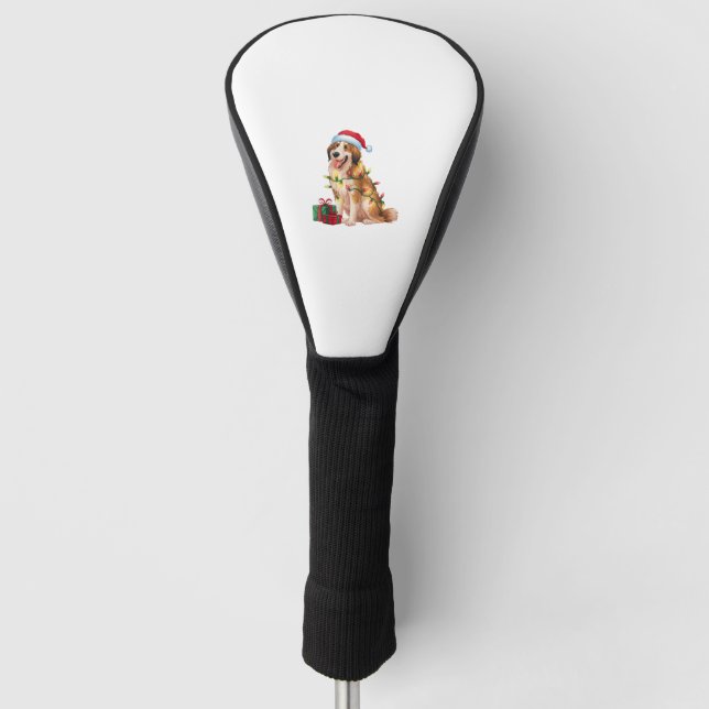 Weihnachten Weihnachtsmannmütze Großes Pyrenäen We Golf Headcover (Vorderseite)