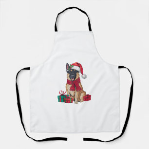 Weihnachten Weihnachtsmannmütze Malinois Weihnacht Schürze