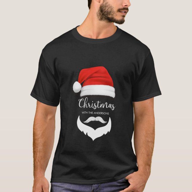 Weihnachten |Weihnachtsmannmütze Minimalistisch Fa T-Shirt (Vorderseite)