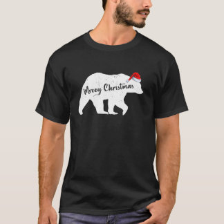 Weihnachten Weihnachtsmannmütze Polar Bär Frohe We T-Shirt