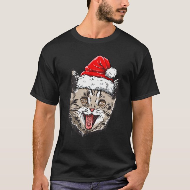 Weihnachten Weihnachtsmannmütze Weihnachten Weihna T-Shirt (Vorderseite)
