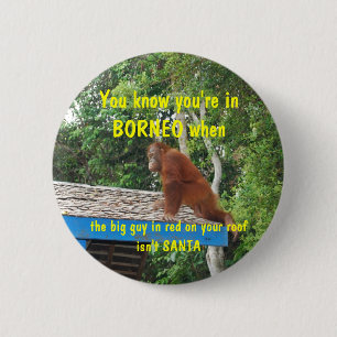 Weihnachten Weihnachtsmanns Borneo Button