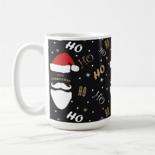 Weihnachten Weihnachtsmuster Schwarzer Hintergrund Kaffeetasse
