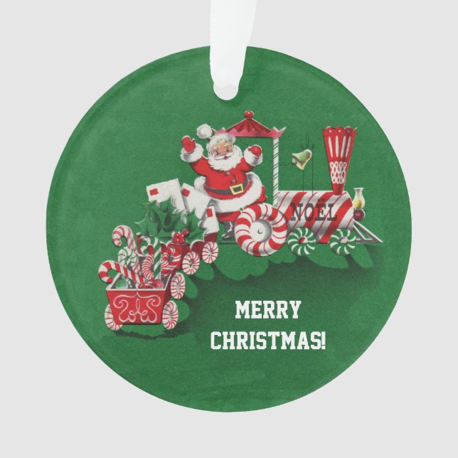 Weihnachten Weihnachtsritt Peppermint Candy Train Ornament (Vorderseite)