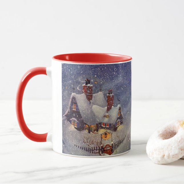 Weihnachten, Weihnachtswerkstatt Nordpol Tasse (Mit Donut)