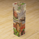 Weihnachten Wein-Geschenkverpackung<br><div class="desc">Dieser Vintage Weihnachtsmann windet,  während er in seinem Schlitten ist und von seinem Rentierteam durch die Winterlandschaft gezogen wird. Alle Bilder sind Vintag Viktorianisch - von antiken Büchern und Viktorianischen Grußkarten,  perfekt für Weihnachtsgeschenke für Ihre Lieben.</div>