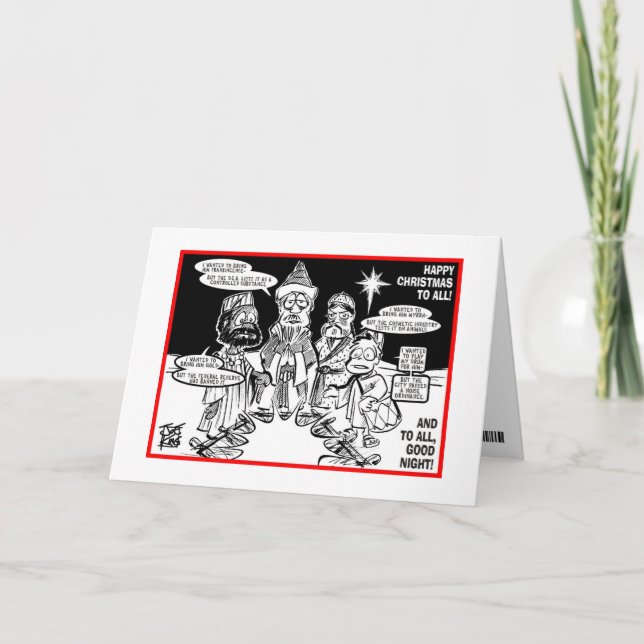 WEIHNACHTEN: "WEISE MÄNNER " FEIERTAGSKARTE (Vorderseite)