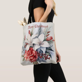 Weihnachten Weiß Rote Blumen Feiertage Elegant