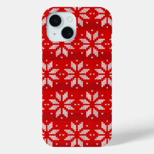 Weihnachten - Weißer Winter Strick Snowflakes Case-Mate iPhone Hülle
