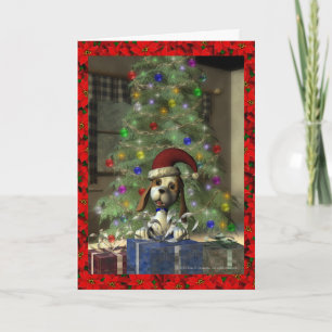 Weihnachten Welpe Grußkarte