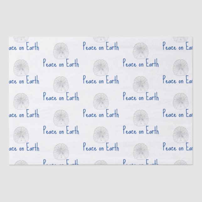 Weihnachten Weltfrieden Beach Sand Dollar Patter Seidenpapier (Vorderseite)