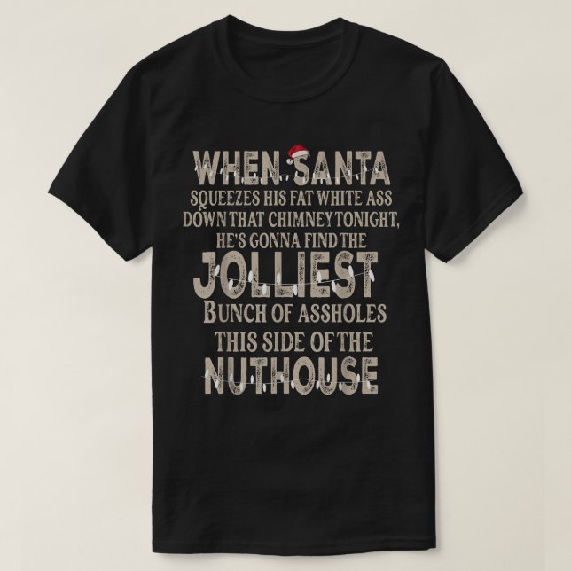 Weihnachten, wenn der Weihnachtsmarkt Spaß Redewen T-Shirt (Design vorne)
