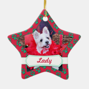 Weihnachten - WestieJack - Dame Keramik Ornament