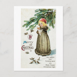 Weihnachten wie früher, Mädchen mit Vögeln