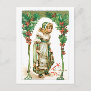 Weihnachten wie früher, Mädchen, Stechpalme
