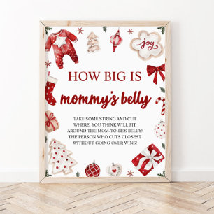 Weihnachten Wie groß ist ihr Baby-Duschspiel Poster