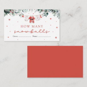 Weihnachten Wie viele Snowballs Babydusche Begleitkarte