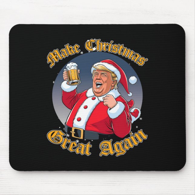 Weihnachten wieder großartig 2024 Trump Funny Trum Mousepad (Vorne)