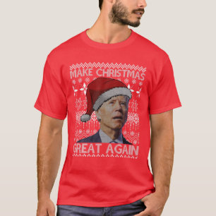 Weihnachten wieder großartig Anti Biden Ugly Chris T-Shirt