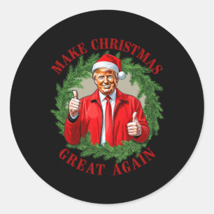 Weihnachten wieder großartig Donald Trump Mega Runder Aufkleber