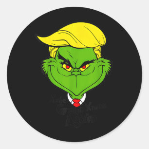Weihnachten wieder großartig Donald Trump Xmas Fun Runder Aufkleber