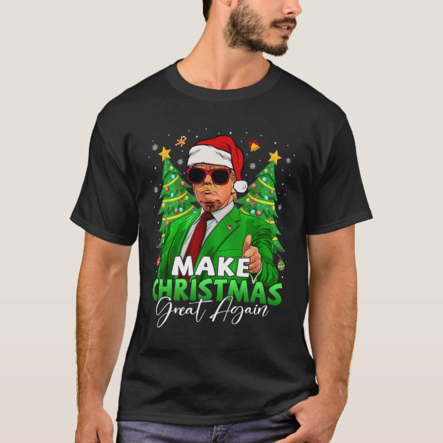 Weihnachten wieder großartig Funny Santa Trump Chr T-Shirt (Vorderseite)