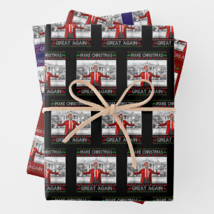 Weihnachten wieder großartig Funny Trump hässlich  Geschenkpapier Set