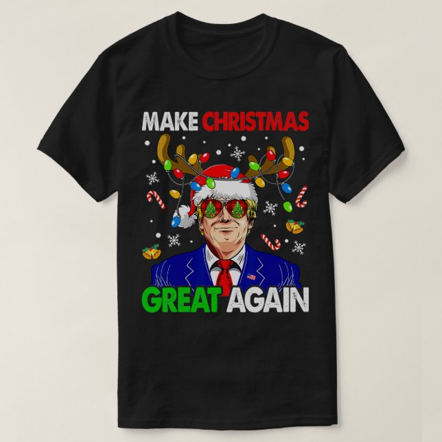 Weihnachten wieder großartig Funny Ugly Christmas  T-Shirt (Design vorne)