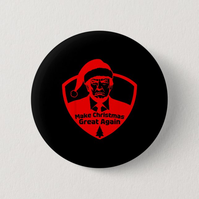 Weihnachten wieder großartig machen Funny Präsiden Button (Vorderseite)