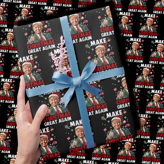 Weihnachten wieder großartig machen | Funny Trump Geschenkpapier (Von Creator hochgeladen)