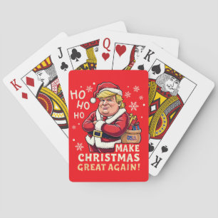 Weihnachten wieder großartig machen   Trump Santa  Spielkarten