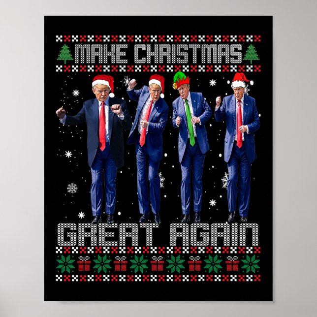 Weihnachten wieder großartig machen Ugly Sweaters  Poster (Vorne)