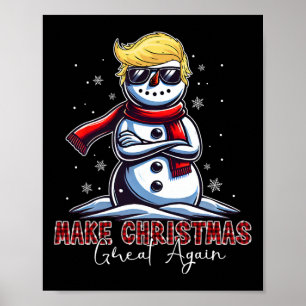 Weihnachten wieder großartig Schneemann Trump Urla Poster