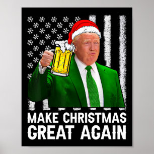 Weihnachten wieder großartig Shirt Bier trinken Xm Poster
