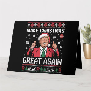 Weihnachten wieder großartig Trump Pajamas Ugly Xm Karte