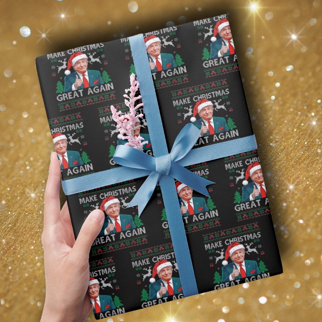 Weihnachten wieder großartig Trump-Weihnachten Geschenkpapier (Von Creator hochgeladen)