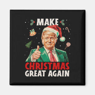 Weihnachten wieder großartig Trump Weihnachtsschne Magnet